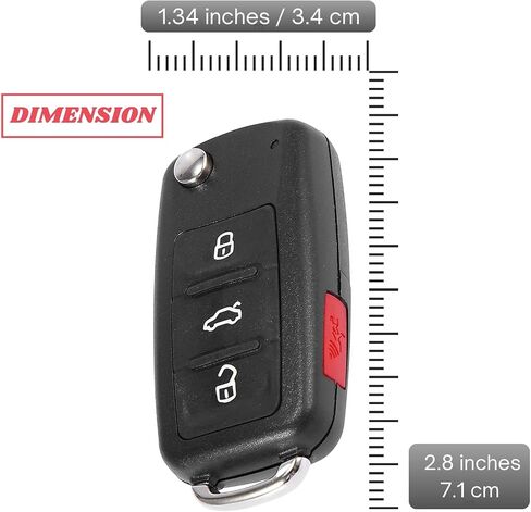Replacement Keyless Entry Remote Car Key Fob 315MHz NBG010180T 3+1 Button Compatible with Volkswagen Jetta Golf GTI Passat Tiguan Touareg (2011-2016) - PN 5K0837202AE/S - Includes 48 Chip in Kuwait