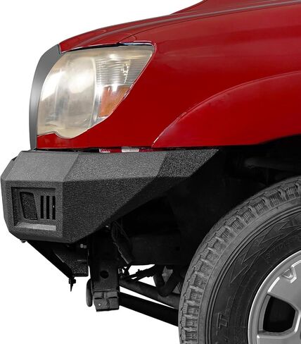 Hooke Road Tacoma Front Bumper Full-Width Steel Bumper w/LED Lights & Skid Plate for Toyota Tacoma 2nd Gen 2005 2006 2007 2008 2009 2010 2011 Pickup Truck in Saudi Arabia