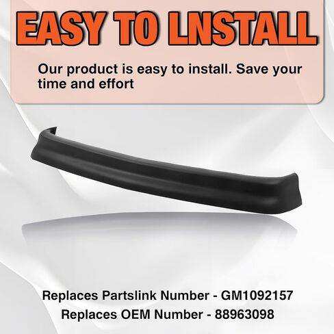 CarPartsDepot Front Bumper Valance Apron Lower Air Dam Deflector Compatible With 1994-1997 Chevy S10 / Blazer & GMC Sonoma GM1092158 88963099 With Fog Holes in Saudi Arabia