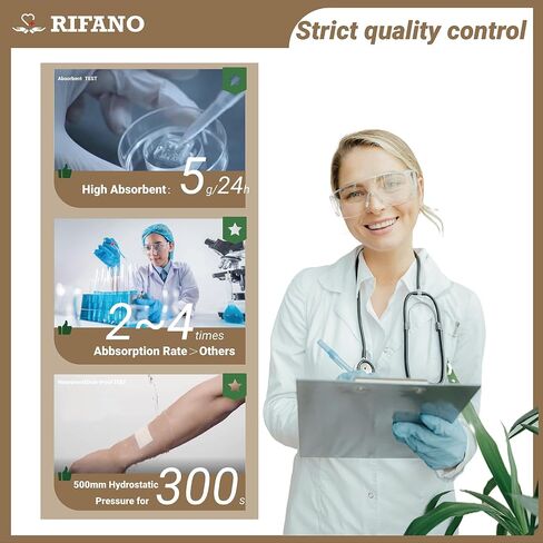RIFANO Medical Hydrocolloid Tape Roll, Cut-to-Size, 2in*10ft, 19.7mil/ 0.5mm Thickness, Extra Large Hydrocolloid Patch Bandages with Self-Adhesive, Ultra Absorbent, Flexible & Waterproof in Kuwait