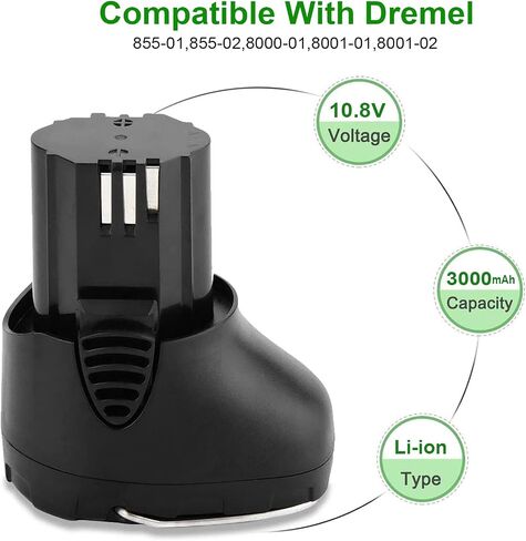 2pack 3.5ah 10.8v بطارية لـ Dremel 855-02 855-01 8000-01 8001-01 8001-02 استبدال Dremel 10.8V Li-ion بطارية in Saudi Arabia