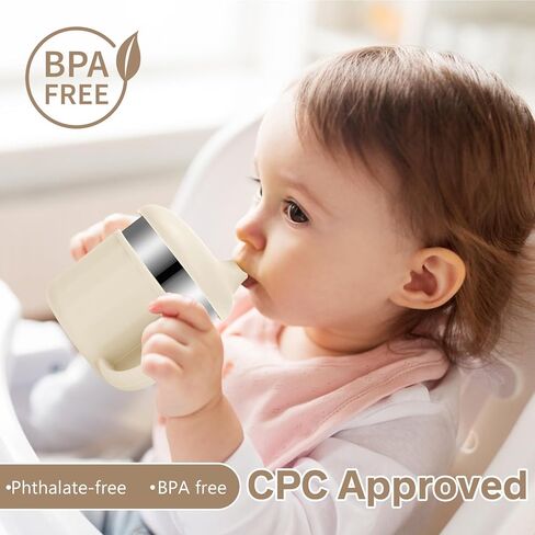 كؤوس الأطفال ، 7.4 أوقية كؤوس Sippy ، 3 مراحل كأس تدريب ، كأس القش للأطفال الصغار من 6 إلى 12 شهرًا ، والأطفال من 1-3 سنوات ، وأكواب من الفولاذ المقاوم للصدأ مع قش السيليكون (المرجان + الأزرق) in Kuwait