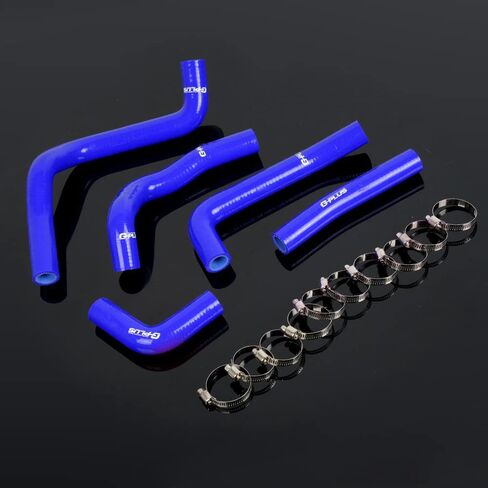 PIT66 Silicone Radiator Hose Kit,Compatible with Kawasaki 1995-2006 KDX220R KDX200 KDX 200 220 Black with Clamps in Saudi Arabia