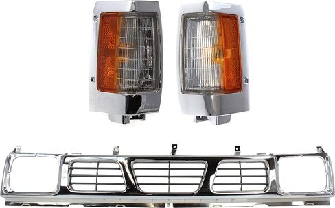 Garage-Pro Grille Assembly Kit Compatible With 1993-1994 Nissan D21, Fits 1995-1997 Nissan Pickup with Grille and Corner Light in Saudi Arabia