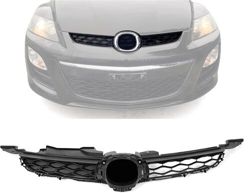 HECASA Front Lower Grille Compatible with 2010-2012 Mazda CX7 CX-7 Replacement for MA1036121 EH44501T0H Front Bumper Grill Lower Plastic Chrome Black+Silvery in Saudi Arabia