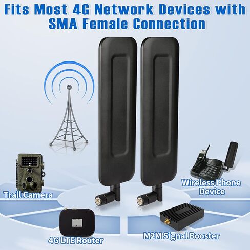 Eightwood 4G LTE Dipole Antenna SMA Male Compatible with Outdoor HCO Spartan Cellular Hunting Trail Game Cameras in Kuwait