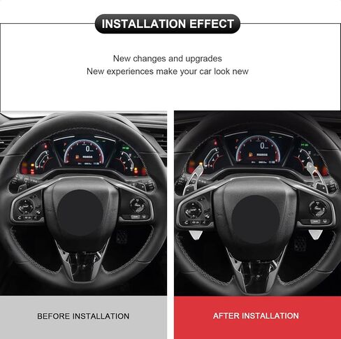 Steering Wheel Accessories Shift Paddle Shifter Extension Aluminum Alloy Red Compatible with Honda Civic Odyssey SPIRIOR Accord Crown Road URV CRV Hybrid Acura CDX MDX RDX ILX TLX in Kuwait