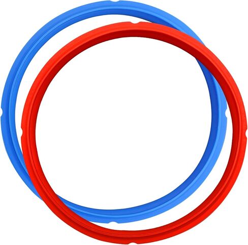 2 Pack Silicone Sealing Rings Compatible for Instant Pot 6 Quart Pressure Cookers, Replacement Silicone Gasket Seal Rings Fit IP-DUO60, DUO50, LUX60, LUX50, CSG60, CSG50, for 5/6 Qt InstaPot, Clear in Saudi Arabia