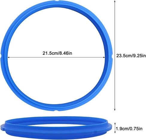 2 Pack Silicone Sealing Rings Compatible for Instant Pot 6 Quart Pressure Cookers, Replacement Silicone Gasket Seal Rings Fit IP-DUO60, DUO50, LUX60, LUX50, CSG60, CSG50, for 5/6 Qt InstaPot, Clear in Saudi Arabia
