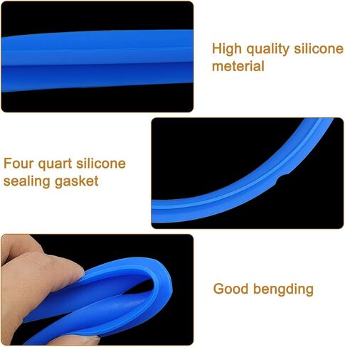 2 Pack Silicone Sealing Rings Compatible for Instant Pot 6 Quart Pressure Cookers, Replacement Silicone Gasket Seal Rings Fit IP-DUO60, DUO50, LUX60, LUX50, CSG60, CSG50, for 5/6 Qt InstaPot, Clear in Saudi Arabia
