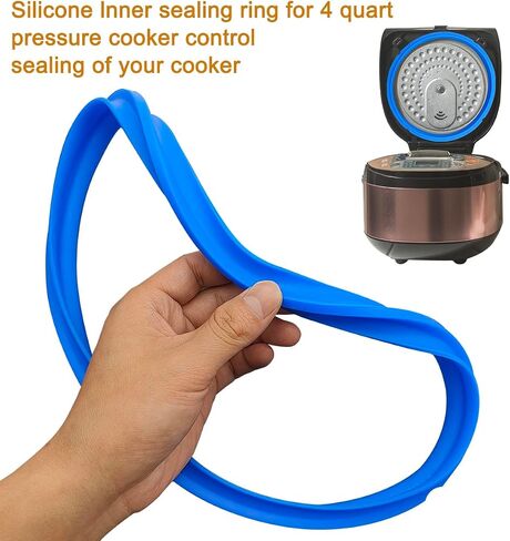 2 Pack Silicone Sealing Rings Compatible for Instant Pot 6 Quart Pressure Cookers, Replacement Silicone Gasket Seal Rings Fit IP-DUO60, DUO50, LUX60, LUX50, CSG60, CSG50, for 5/6 Qt InstaPot, Clear in Saudi Arabia