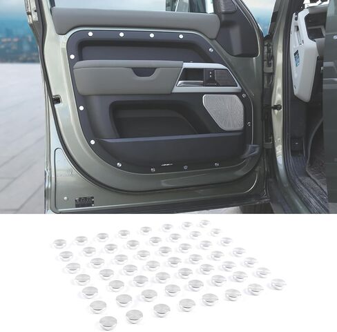 غطاء زخرفي المسمار لعام 2020-2023 Land Rover Defender 110 إكسسوارات ، 56 PCS Cover Aluminy Aluminium Car Cover Cover Cover (Defender 110 - for 4 Side Doors) (Black) in Saudi Arabia