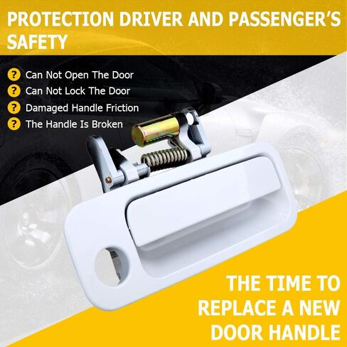 OCPTY Door Handle Exterior Front Passenger Right Side Replacement fit 1997-2001 for Camry Ouside Door Handle White in Saudi Arabia