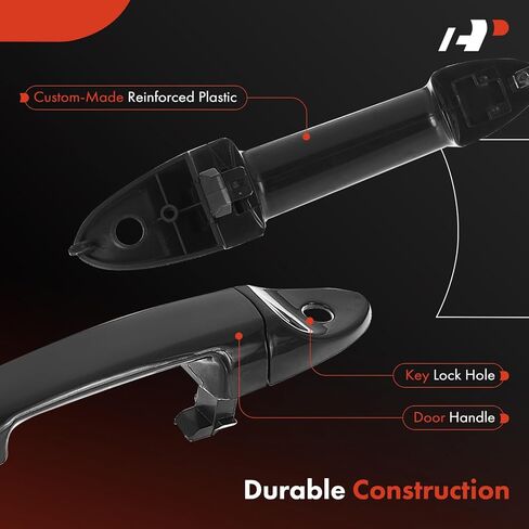 A-Premium Front Left Driver Side Exterior Door Handle with Keyhole Compatible with Ford Escape 2001-2012 & Mazda Tribute 2008-2011 & Mercury Mariner 2005-2011, Smooth Black, Replace# 3L8Z-7822404-EAE in Saudi Arabia