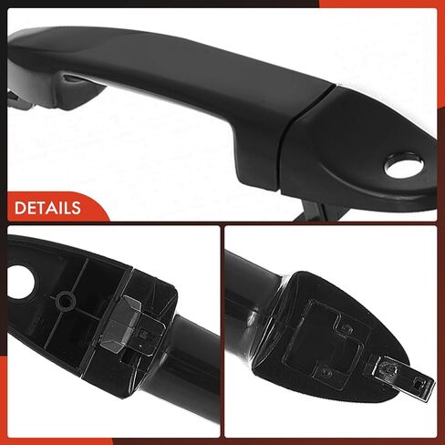 A-Premium Front Left Driver Side Exterior Door Handle with Keyhole Compatible with Ford Escape 2001-2012 & Mazda Tribute 2008-2011 & Mercury Mariner 2005-2011, Smooth Black, Replace# 3L8Z-7822404-EAE in Saudi Arabia