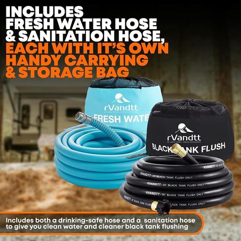 RV Fresh Water Kit - RV Water Pressure Regulator, Inline Water Filter, Hose Splitter, Brass Elbow, Flexible Connector, Hose Quick Connects, Leak Repair Kit, and Carrying Case in Saudi Arabia