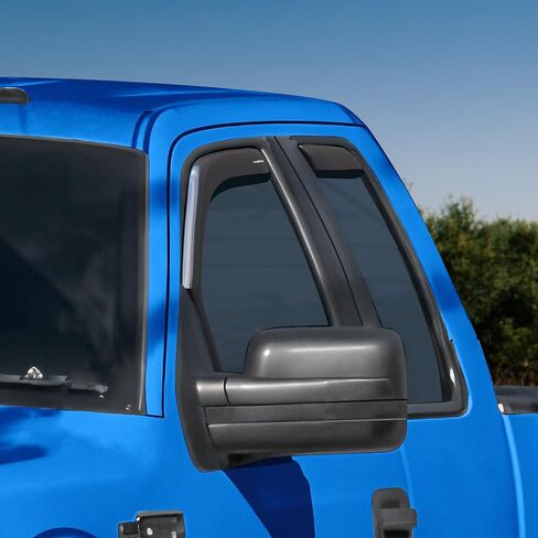 Goodyear Shatterproof في القناة المنحرفات للنوافذ للشاحنات دودج رام 1500 2009-2018 رباعية الكابينة ، حراس المطر ، أقنعة النوافذ للسيارات ، انحراف تنفيس ، ملحقات الشاحنات ، 4 pcs- gy003421lpf in Kuwait