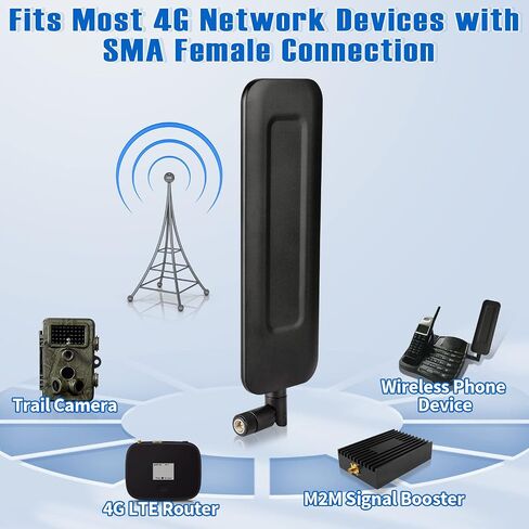 ثمانية WOAD WIDE BAND 4G LTE ثنائي القطب هوائي SMA ذكر متوافق مع HCO Spartan Cellular Game Cameras (2 حزمة) in Kuwait