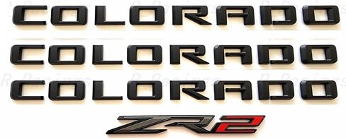 4X 2021 +Colorado ZR2 Emblems Badge 3D Door Tailgate Nameplate Logo Decal Replacement for Colorado (Gloss Black) in Saudi Arabia