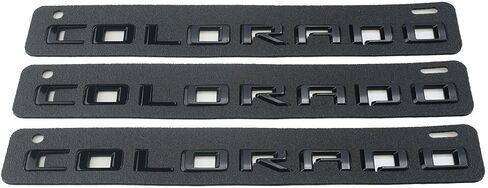 4X 2021 +Colorado ZR2 Emblems Badge 3D Door Tailgate Nameplate Logo Decal Replacement for Colorado (Gloss Black) in Saudi Arabia