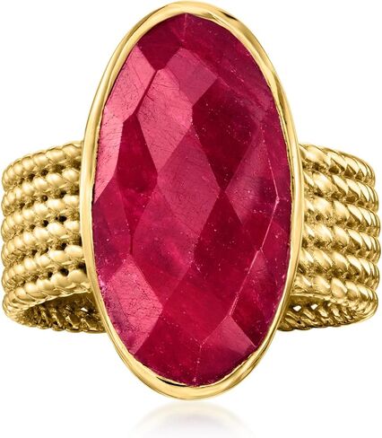 Ross-Simons 11.00 Carat Ruby Ring in 18kt Gold Over Sterling in Saudi Arabia