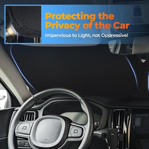 الزجاج الأمامي الشمس الظل متوافق مع تويوتا RAV4 2019-2025 ، النافذة الأمامية مخصصة ملحقات السيارة الملحقات قابلة للطي ، أشعة الأشعة فوق البنفسجية درع واقي الأشعة فوق البنفسجية in Kuwait