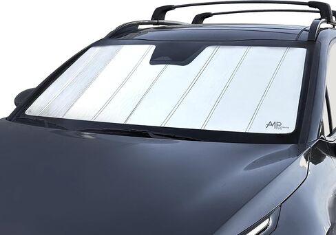 Custom Fit Windshield Foldable Sunshade for Ford Ranger Truck, XL XLT Lariat Raptor, 2025 2024, Compact Block UV Rays Protector Lightweight Flexible Rigid Accessories (Made in USA) in Saudi Arabia