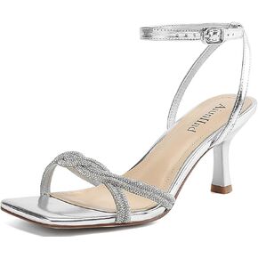 Women's Sandals Square Open Toe Kitten Heels Strappy Ankle Strap Sandals for Women Comfort Dress Party Shoes in Saudi Arabia