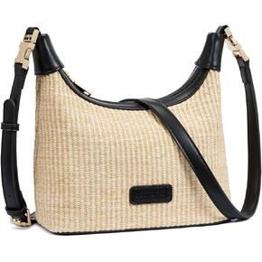 أكياس Bostanten Straw Crossbody للنساء محفظة كتف القابض على الشاطئ ، والعطلات ، والاستخدام اليومي in Kuwait