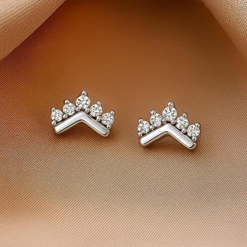 LECALLA 925 Sterling Silver Small Lightweight Zirconia Stud أقراط in Saudi Arabia