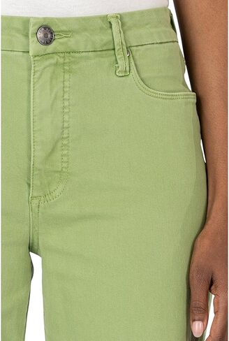KUT from the Kloth Women's Meg High-Rise Fab Ab Wide Leg Raw Hem in Fire in Saudi Arabia