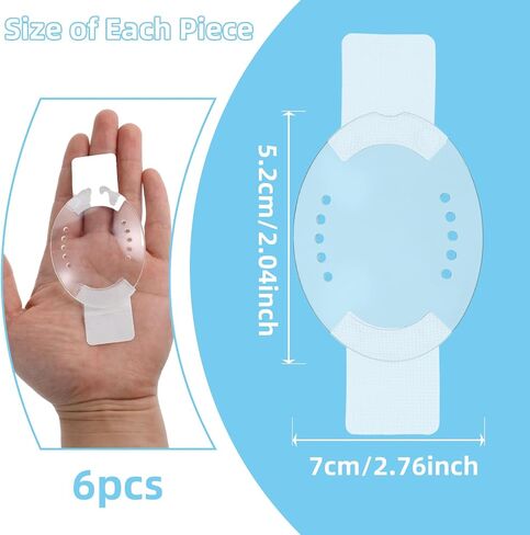 Eye Shield After Cataract Surgery, 6 Pcs Plastic Clear Eye Patch Self-Adhesive Eyes Shield with Small Hole Breathable Eyepatch for Adults Children Eyes Protection in Saudi Arabia