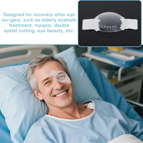 Eye Shield After Cataract Surgery, 6 Pcs Plastic Clear Eye Patch Self-Adhesive Eyes Shield with Small Hole Breathable Eyepatch for Adults Children Eyes Protection in Saudi Arabia