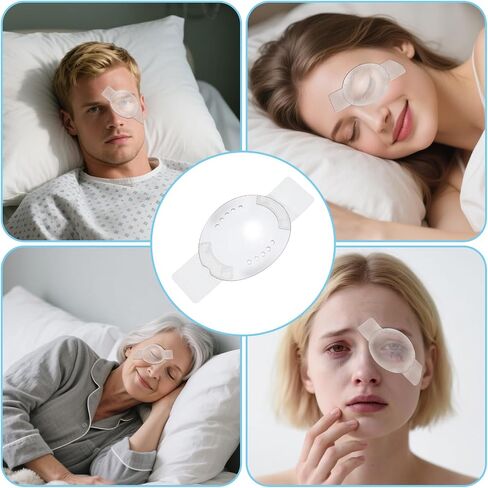 Eye Shield After Cataract Surgery, 6 Pcs Plastic Clear Eye Patch Self-Adhesive Eyes Shield with Small Hole Breathable Eyepatch for Adults Children Eyes Protection in Saudi Arabia