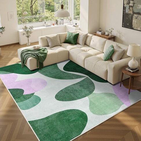 سجادة هندسية مقاس 5 × 7 لغرفة المعيشة، سجادة ناعمة وحديثة مجردة قابلة للغسل لغرفة النوم، سجادة أرضية كبيرة مضادة للانزلاق للفصول الدراسية وغرفة الطعام والمكتب باللون الأسود والرمادي in Kuwait