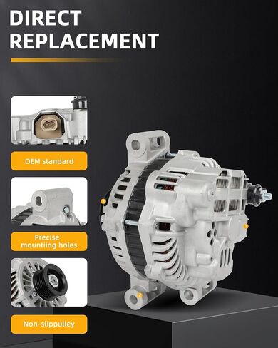 المولد OCPTY لـ Pontiac لـ G8 3.6L 2008-2009，12V 120AMP 6-GROOVE Pulley Automotive Replacement يستبدل 11420，92173959 ، A003TG4091 in Saudi Arabia