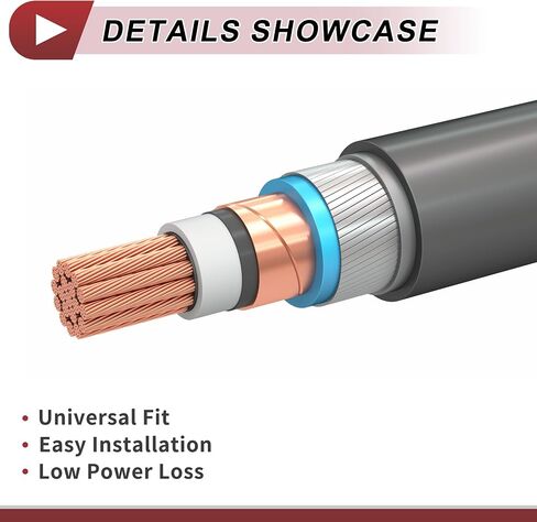 1 قطعة كابل البطارية العاكس كابل البطارية 3/8 "5/16" العروة 1/0 AWG مقياس 1.5FT النحاس الأحمر المعلبة in Kuwait