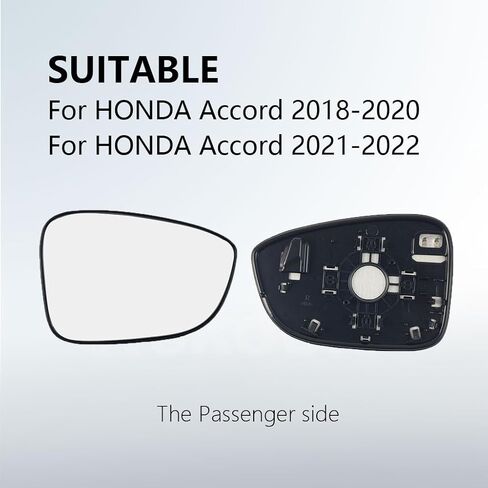 Compatible With Honda Accord 2018 2019 2020 2021 2022 Driver Left Side Mirror Glass Replacement, Heated Side Rearview Mirror with Backing Plate in Saudi Arabia