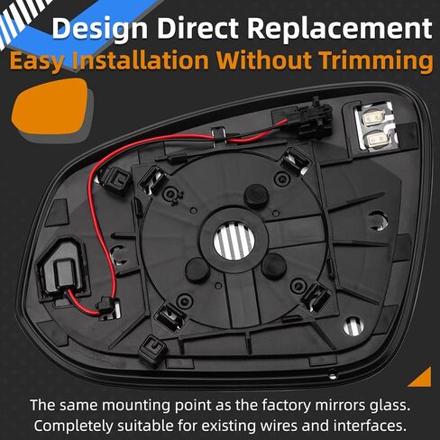 Passenger Side Mirror Replacement for Toyota RAV4 2016 2017 2018 - Right Side Mirror Glass, Rear View Mirrors Glass with Power Heated & Blind Spot in Saudi Arabia