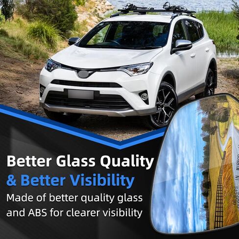 Passenger Side Mirror Replacement for Toyota RAV4 2016 2017 2018 - Right Side Mirror Glass, Rear View Mirrors Glass with Power Heated & Blind Spot in Saudi Arabia