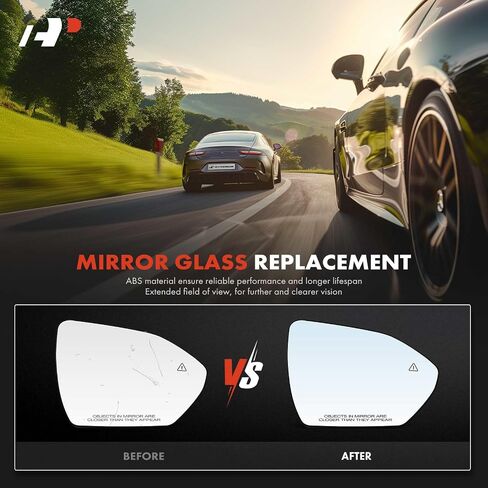 A-Premium Right Passenger Side Heated Mirror Glass with Backing Plate Compatible with Hyundai Tucson, Santa Cruz, 2022 2023 2024 - Exterior Side View Convex Mirror with Blind Spot Detection in Saudi Arabia
