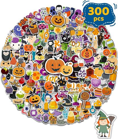 300 Pcs/Pack Water Bottle Stickers for Kids, Cute Vinyl Waterproof Stickers in Kuwait