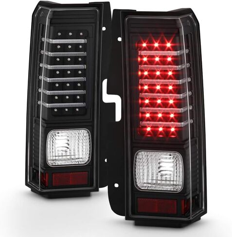 Acanii - لعام 2006 2007 2008 2009 2010 Hummer H3 Black LED [Light Bar] Light Lights Brake Lamps مجموعة يسار+يمين in Kuwait
