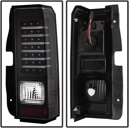Acanii - لعام 2006 2007 2008 2009 2010 Hummer H3 Black LED [Light Bar] Light Lights Brake Lamps مجموعة يسار+يمين in Kuwait