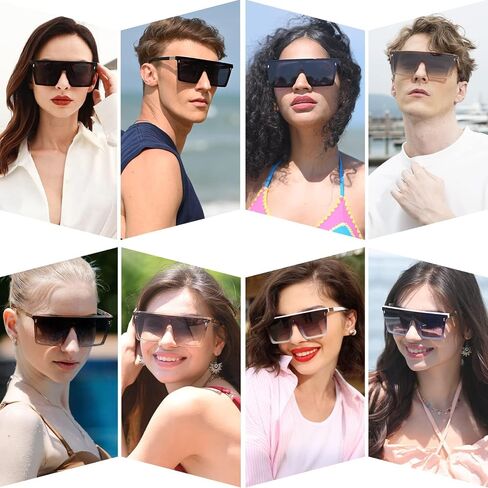 نظارة شمسية كبيرة الحجم من Dollger للنساء من الرجال العصرية شقة أعلى ظلال سوداء كبيرة UV400 Sunnies in Kuwait