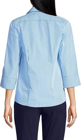 Lands' End Women's 3/4 Sleeve Broadcloth Shirt in Saudi Arabia