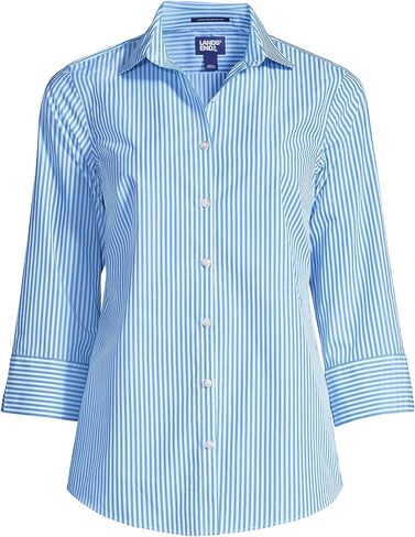 Lands' End Women's 3/4 Sleeve Broadcloth Shirt in Saudi Arabia