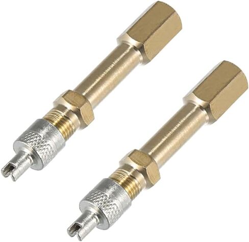 2 PCS النحاس النحاس Auto Tire Extension Adapter ، 50mm/1.97 "تمديدات جذع الصمام ، التضخم في إطارات الجذعية التضخم مستقيم لشاحنة RV ، ملحقات السيارات العالمية (50 مم) in Saudi Arabia