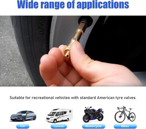 2 PCS النحاس النحاس Auto Tire Extension Adapter ، 50mm/1.97 "تمديدات جذع الصمام ، التضخم في إطارات الجذعية التضخم مستقيم لشاحنة RV ، ملحقات السيارات العالمية (50 مم) in Saudi Arabia