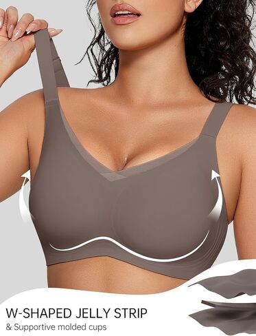 Oeak Womens Wireless Bras V Mesh Gray و Sefelivive Complection Coverage Bra Beige M in Saudi Arabia